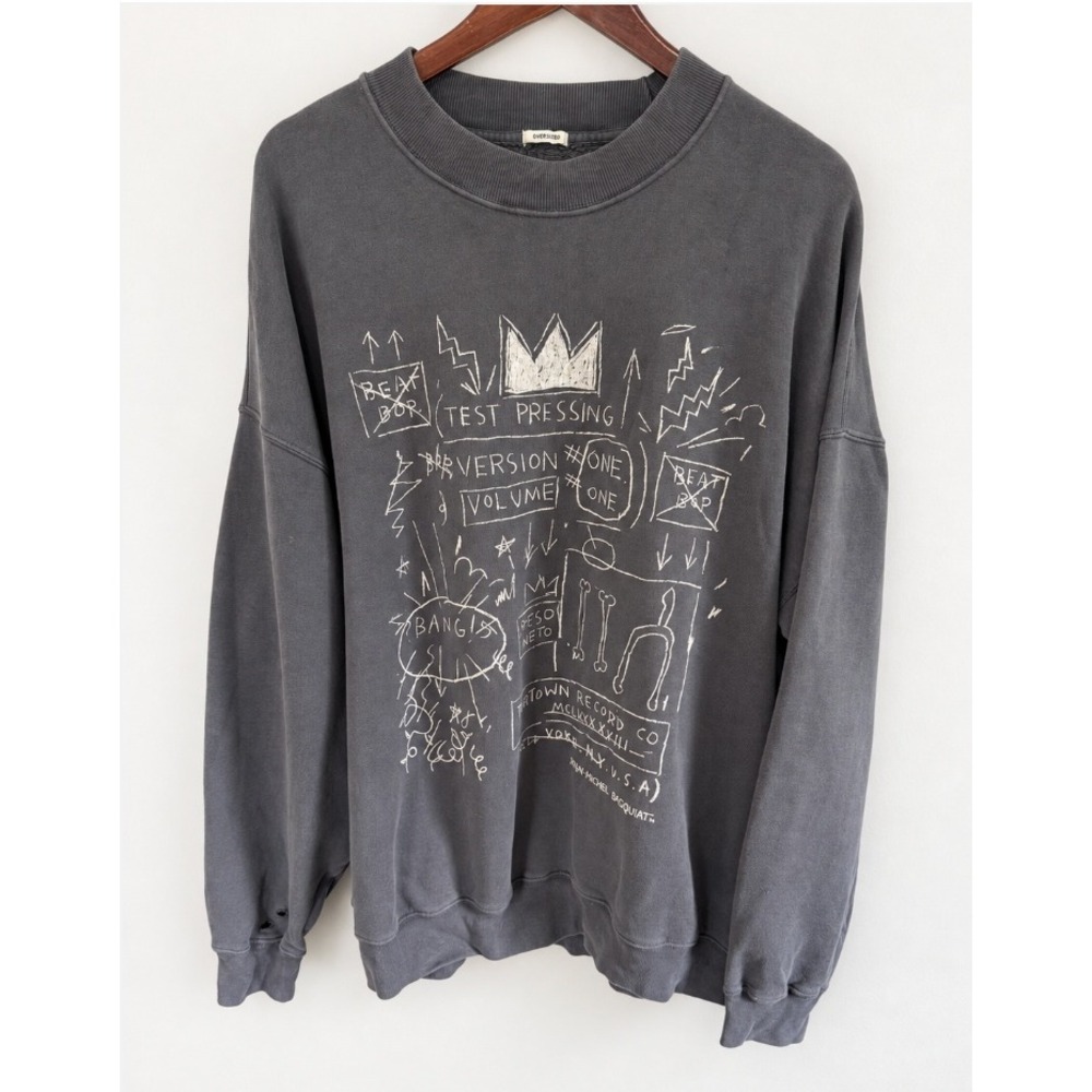 Abercrombie & Fitch Jean-Michel Basquiat Graphic Oversized Sweatshirt Sz XL